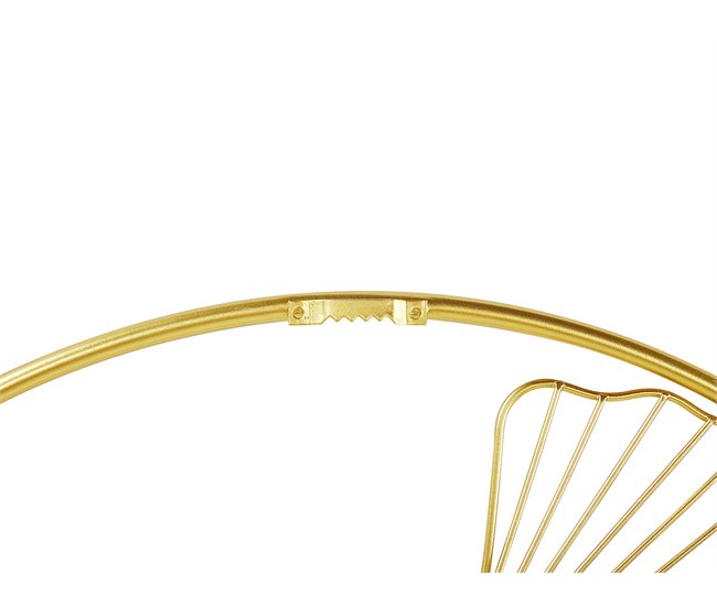 Beliani Decoração de parede BISMUTH Dourado