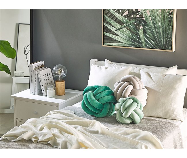 Beliani Almofada decorativa MALNI 30x30 Cinza