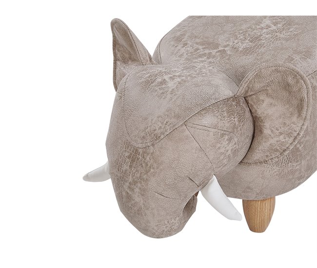 Beliani Puf animal JUMBO Cinza Claro