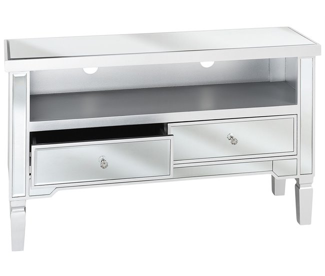 Beliani Mesa de TV NICEA 100 Cinza