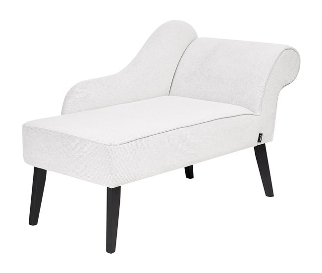 Beliani Chaise longue versão à direita Poliéster BIARRITZ Branco