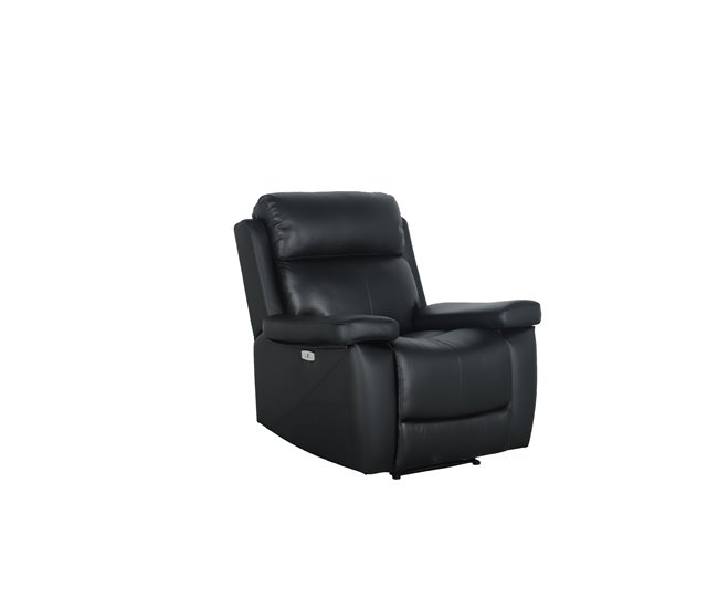 CadeirãoTHEA relax elétrico pele petro Preto