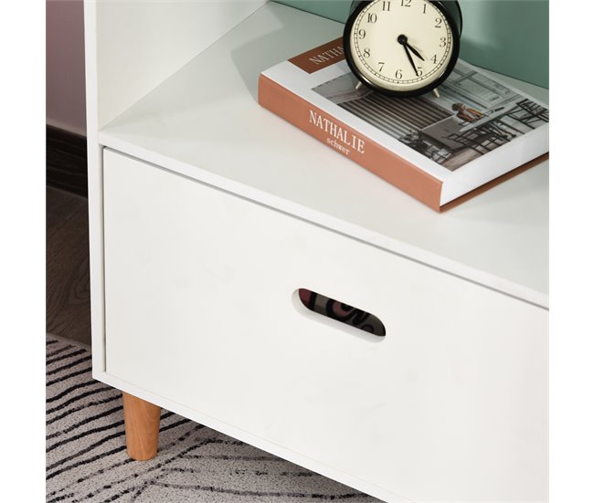 Prateleira de livro infantil P2 class MDF, pine wood HOMCOM Branco