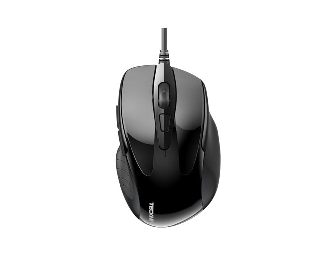 Tecknet um013 rato com fio ergonómico silencioso - 4 dpi - usb plug-and-play