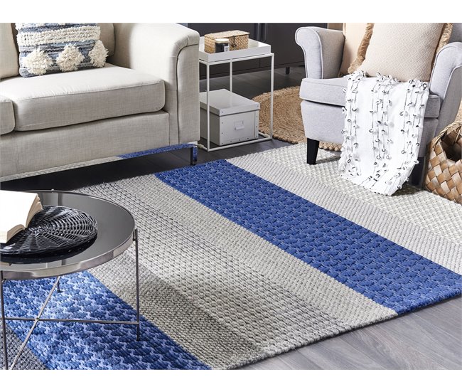 Beliani Pelos curtos AKKAYA 160x230 Cinza Escuro