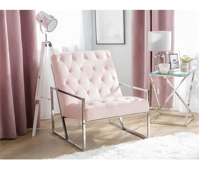 Beliani Poltrona HARSTAD Rosa