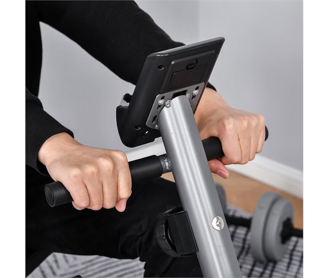Bicicleta ergométrica Aço, ABS HOMCOM Cinza