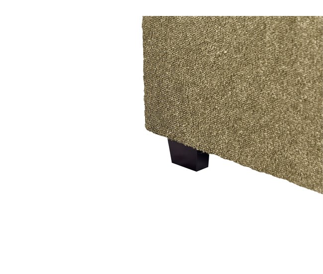 Beliani Cama com armazenamento Bouclé VAUCLUSE 154x214 Bege