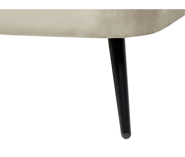Beliani Chaise longue Veludo ALLIER Bege