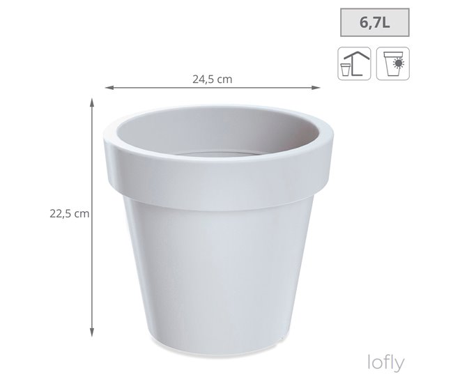 2x lofly plástico pote Branco