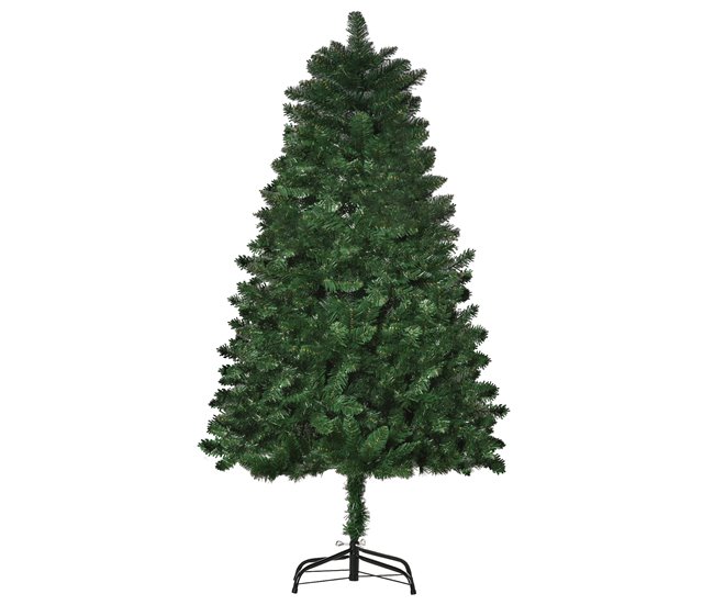 Árvore de Natal PVC, Aço HOMCOM, casa - natal Verde
