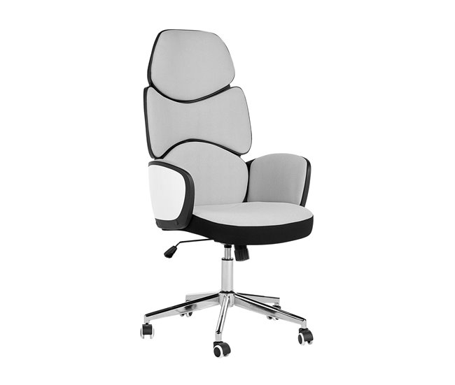 Beliani Silla de oficina SPLENDID Cinza Claro