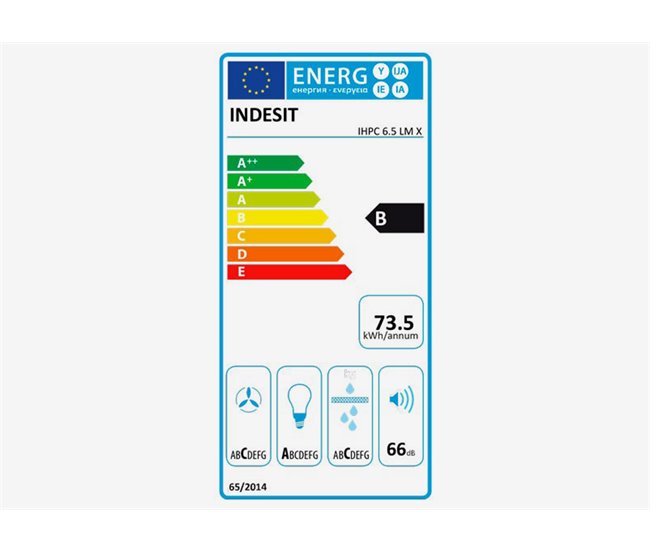 Exaustor decorativo 60 cm INDESIT IHPC 6.5 LMX Cinza