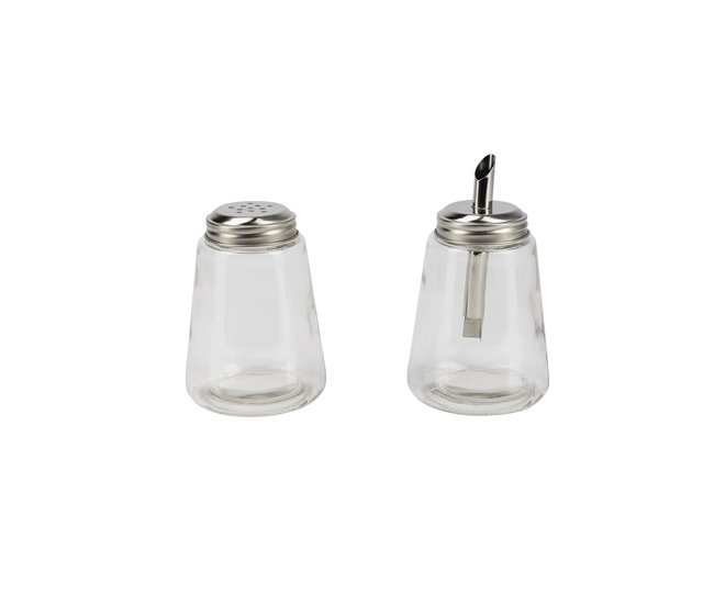Conjunto de 2 Açucareiros LOVERS Bergner Prata