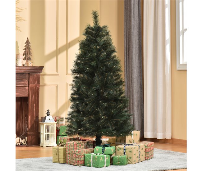 Árvore de Natal PVC, Aço HOMCOM, casa - natal Verde