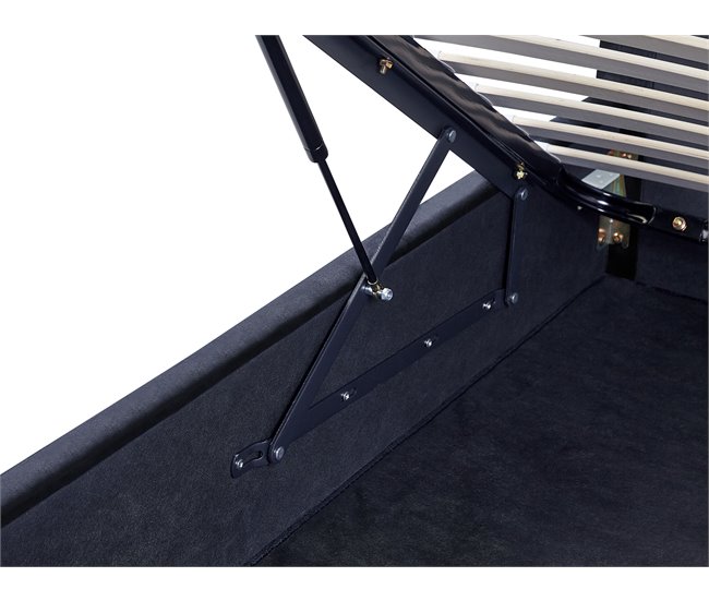 Beliani Cama com estrado Veludo VERNOYES 170x214 Preto