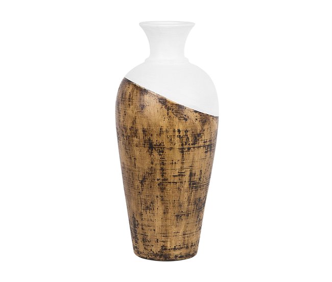 Beliani Jarrón decorativo BONA Castanho