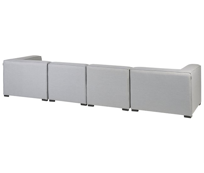 Beliani Conjunto lounge AREZZO Cinza Claro