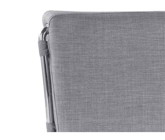 Beliani Cama com estrado Poliéster PARIS 195x228 Cinza