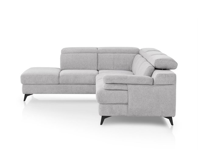 Sofá de canto TITUS com cama Cinza