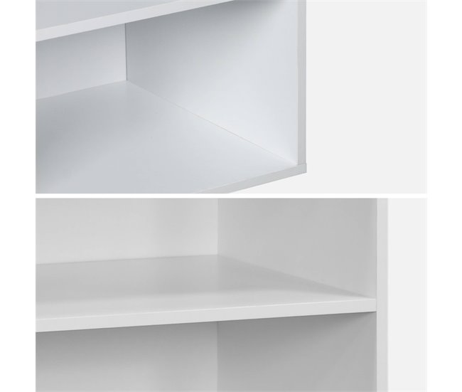 Módulo de roupeiro com 5 prateleiras, painéis laminados 60 Branco