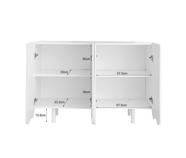 Armário de jantar, armário de arrumação, armário de sala de estar 120 Branco