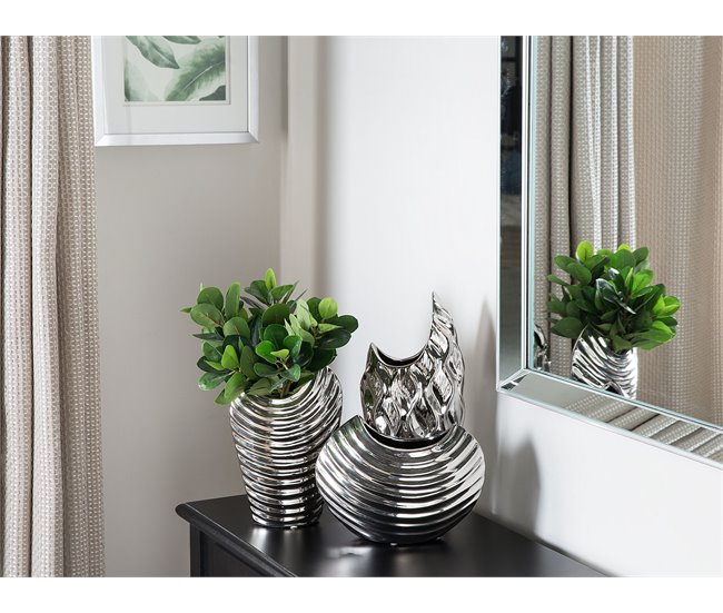 Beliani Jarro decorativo HALUZA Cinza