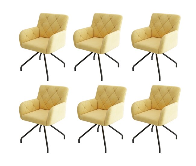 Cadeiras de jantar Amarelo