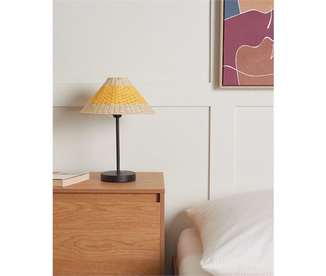 Beliani Candeeiro de mesa MOMBA Amarelo