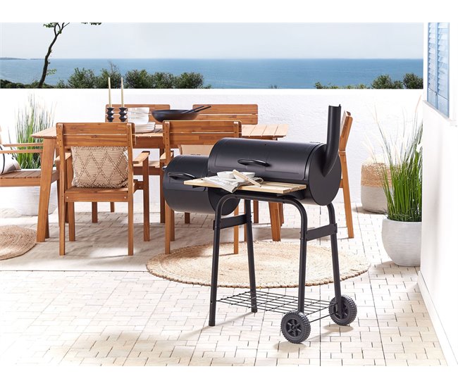 Beliani Barbacoa de carbón SATAH Preto