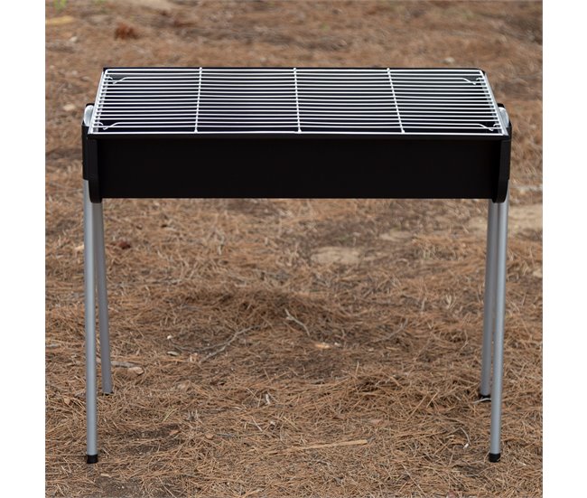 Aktive Churrasqueira a carvão de aço com pernas fixas Preto