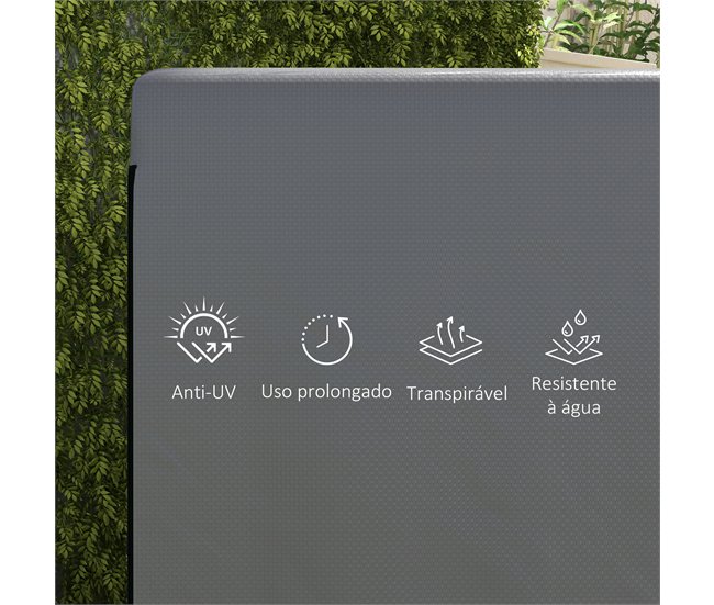 Cobertura para Móveis de Jardim PE Outsunny Cinza