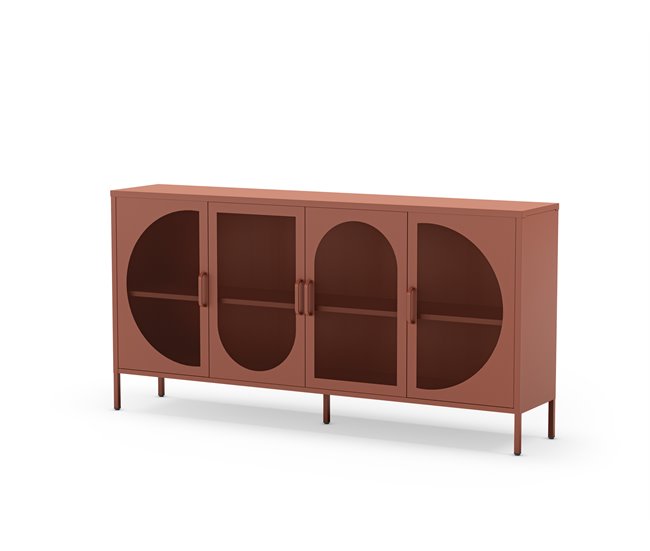 Aparador TAYRA com 4 portas Terracota