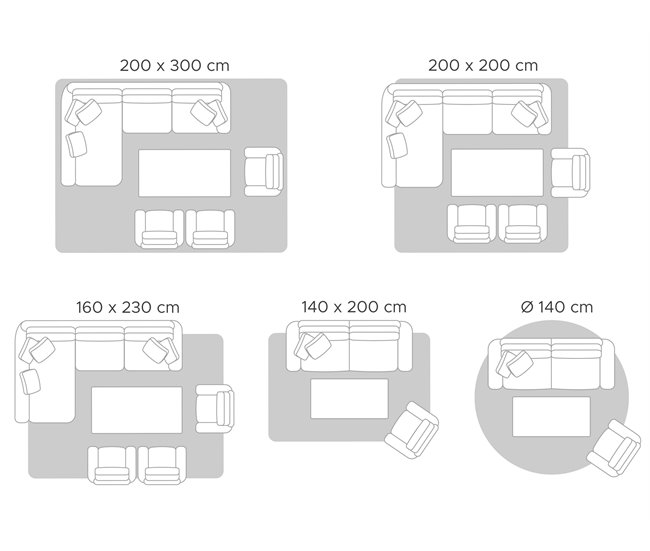 Beliani Pelos curtos AKKAYA 160x230 Cinza Escuro