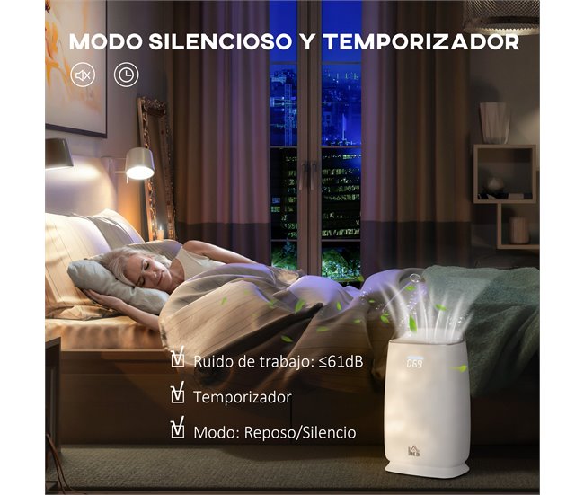Purificador de Ar HOMCOM 823-032V90WT Branco