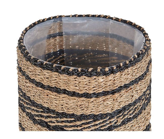 Beliani Conjunto de 3 vasos para plantas RASBORA Bege