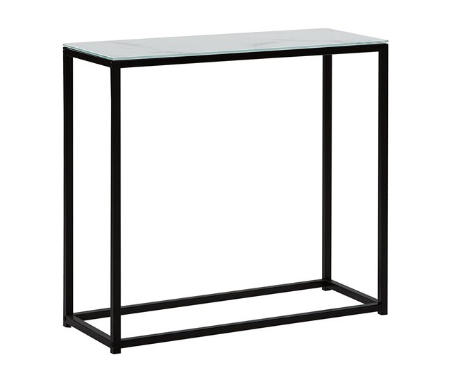 Beliani Consola DELANO 80 Branco/ Preto