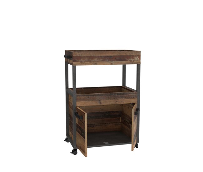 Camareira NELLEKE cor vintage e cimento Castanho