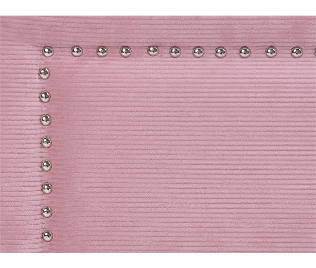 Beliani Cama com estrado Bombazine MIMIZAN Rosa