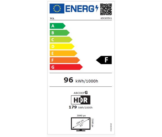 TV 65 polegadas TCL 65C655 QLED Smart TV 3 HDMI 1 USB Preto