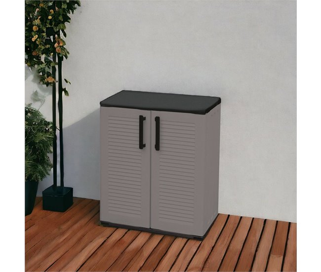 Armário exterior em PVC Cinza