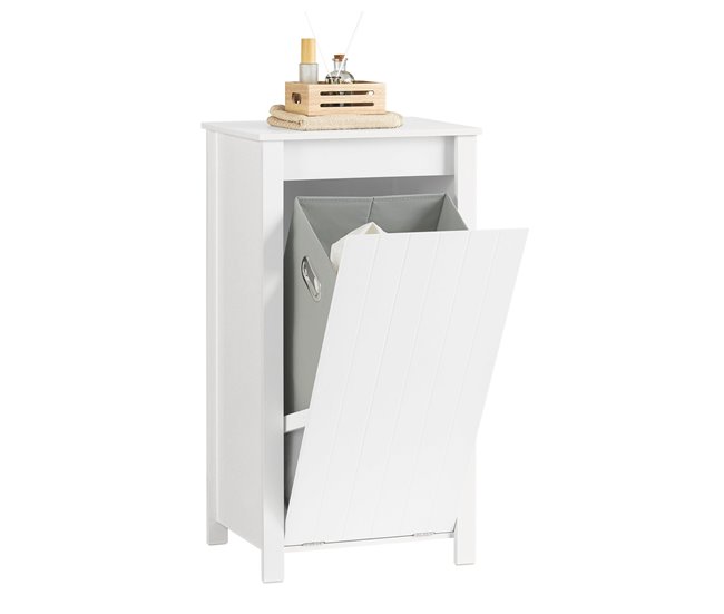 Cesto para roupa suja com 1 cesto Branco BZR100-W SoBuy Branco