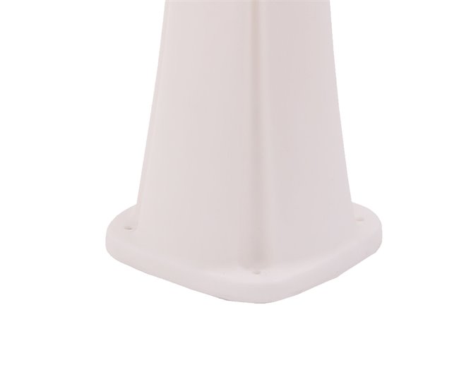Sined SOLE BIANCA Chuveiro curvo de polietileno HD aquecido por energia solar com lavagem dos pés, Branco Branco