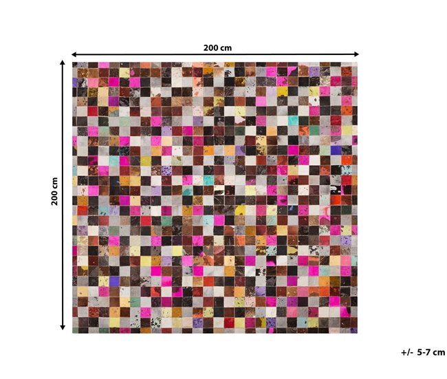 Beliani Patchwork ENNE 200x200 Multicor