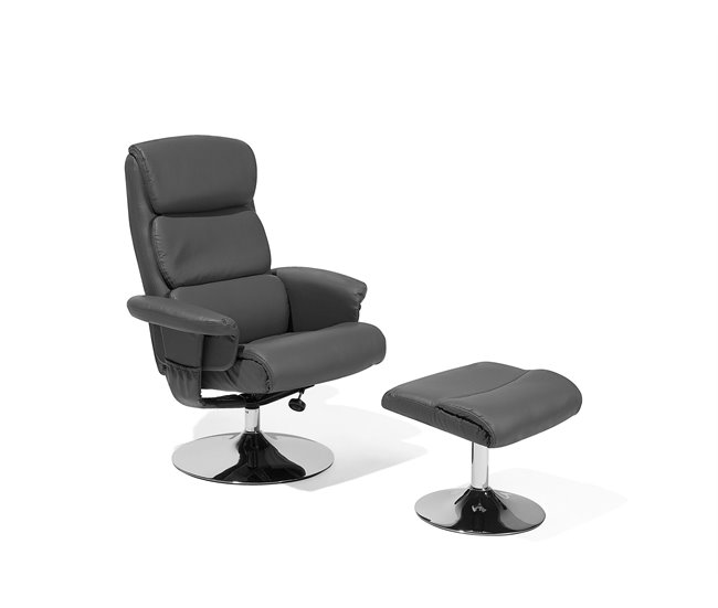 Beliani Cadeira de massagem LEGEND Cinza