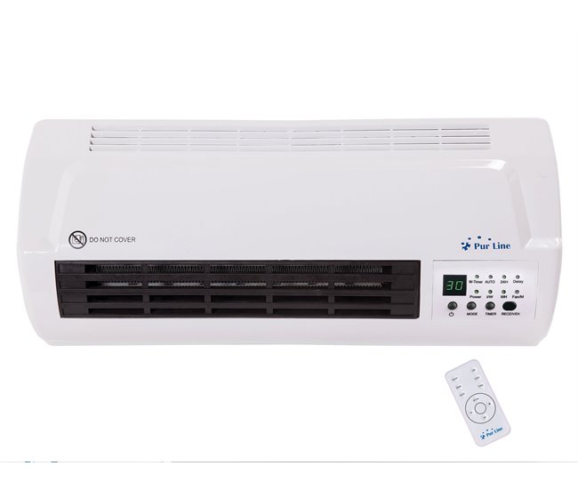 Aquecedor Split Cerâmico 1000W / 2000W com controlo remoto Branco