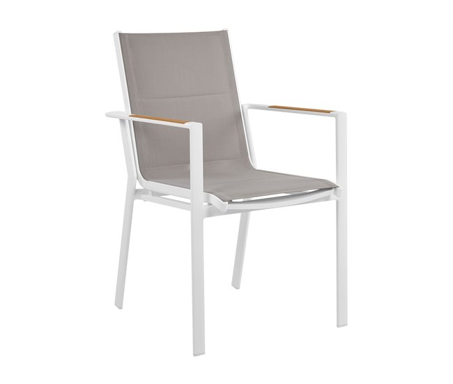 Beliani Conjunto de refeição MALETTO/BUSSETO Branco/cinza