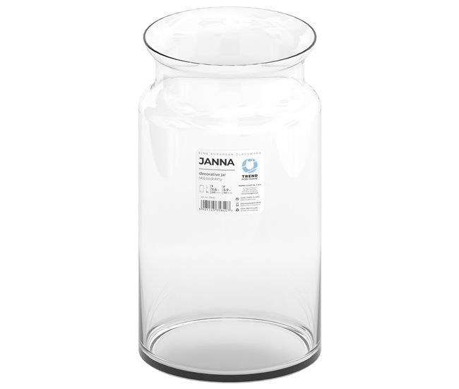 Vaso em vidro JANA 29,5x16x16cm marca TREND GLASS Transparente