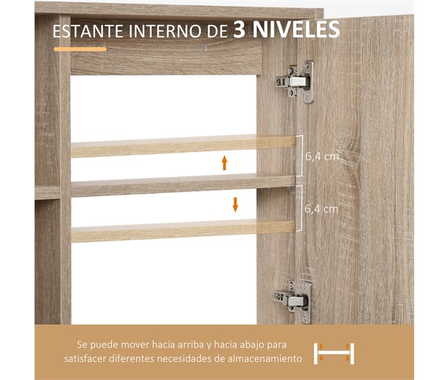 Armário de banheiro Painel de partículas kleankin 60 Castanho