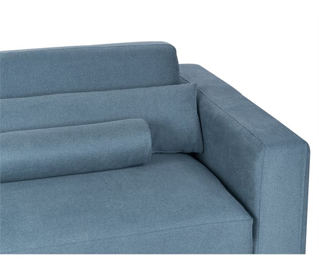 Beliani Sofá de 3 lugares Poliéster ANGE Azul